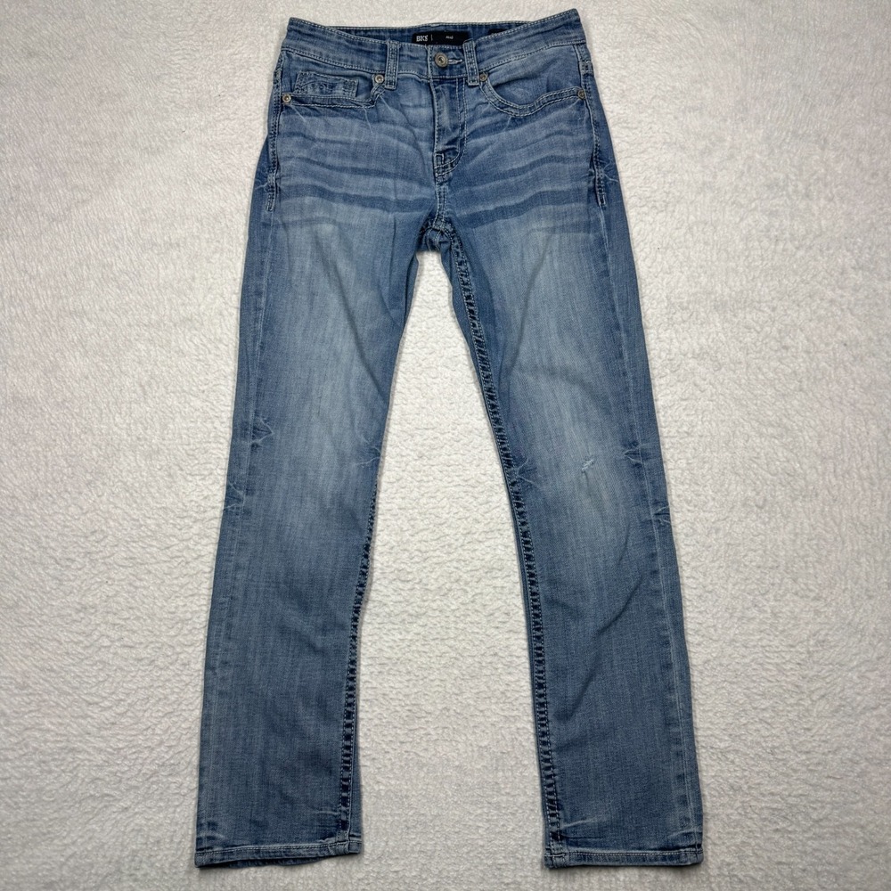 BKE Alec Jeans Blue Medium Wash Slim Straight Denim Pants Casual Men's 29x30